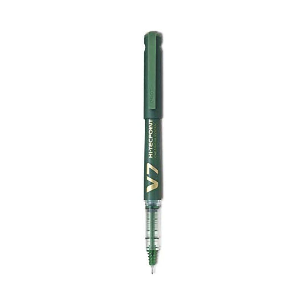 Pilot Hi-Tecpoint V7 Refillable - Liquid Ink Rollerball Pen - Begreen - Medium Tip