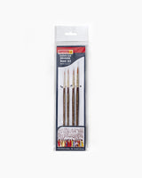 CAMEL, Paint Brush - SYNTHETIC GOLD | Series 66 | ROUND | Set of 4.