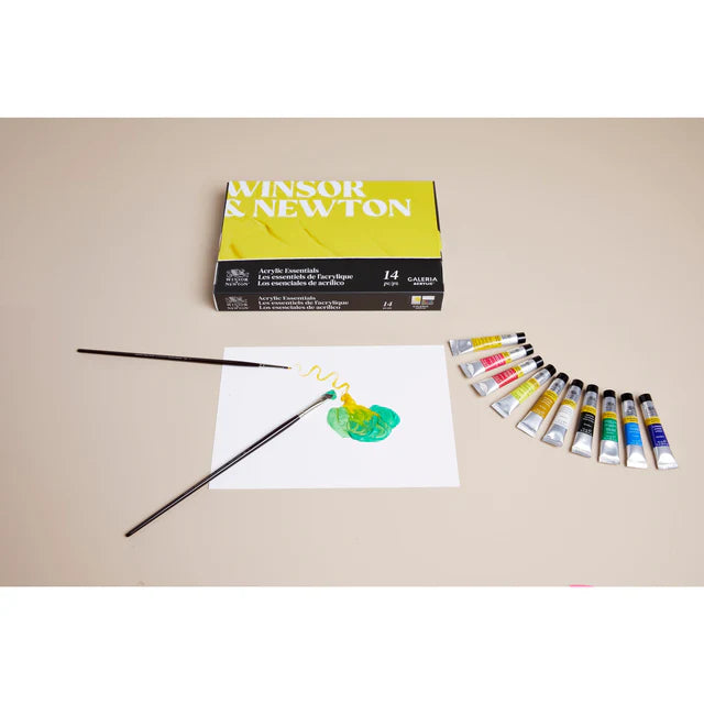 WINSOR & NEWTON, Acrylic Essentials - GALERIA | 14pc set.