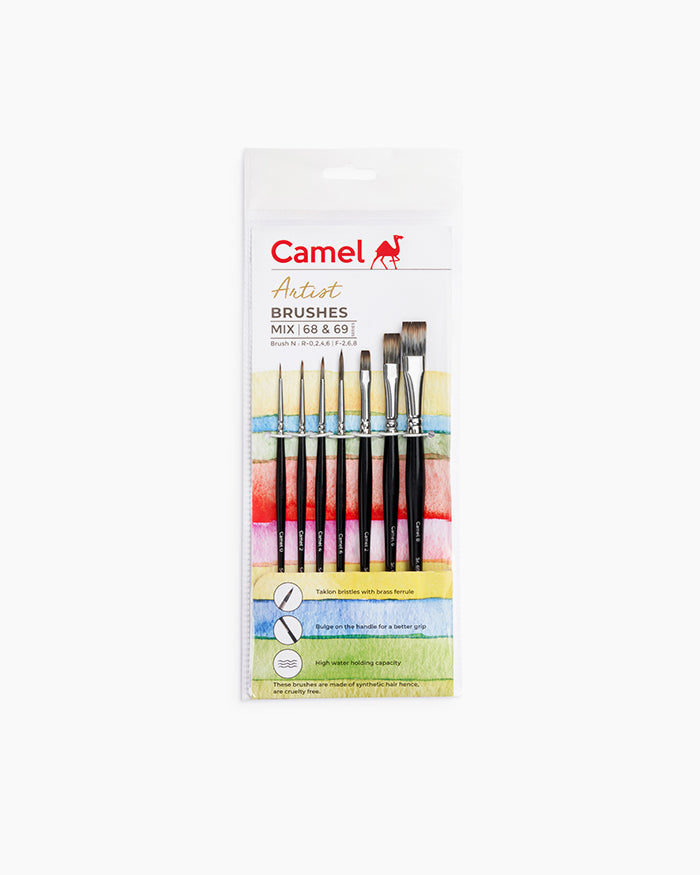 CAMEL, Paint Brush - ARTIST | Series 68 & 69 | Set of 7.