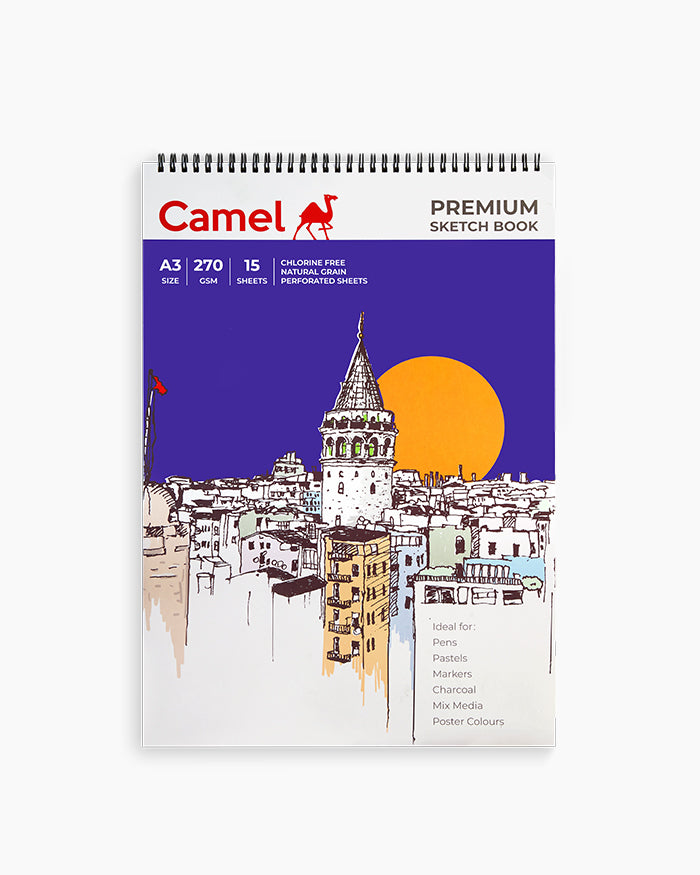 CAMEL,  Sketch Book - PREMIUM | 15 Sheets | 270 gsm.