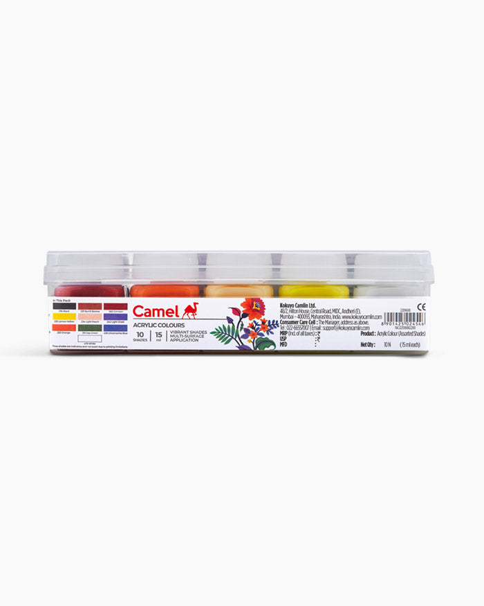 CAMEL, Acrylic Colours - FABRICA | Set of 10 | 15 ml.