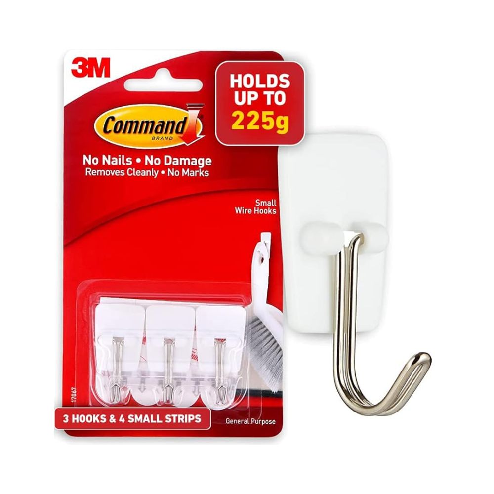 3M, Wire Hook - COMMAND | SMALL | Set of 3.