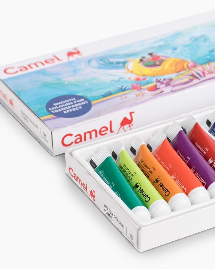 CAMEL, Watercolour Tubes | Set of 18 | 5 ml.