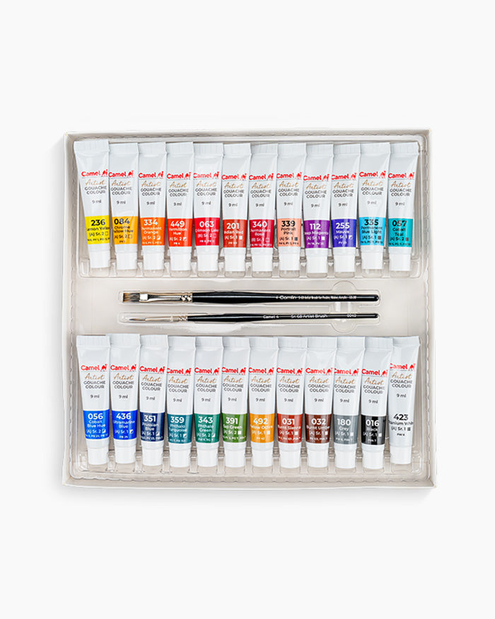 CAMEL, Gouache Colors - ARTIST | Set of 24 | 9 ml.