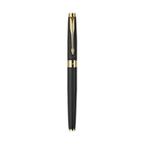 PARKER,  Gift Set - Rollerball Pen + Wallet | ASTER | Matte Black | Gold Trim.