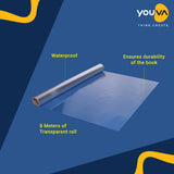 YOUVA, Book Cover Roll - 5 Star Plain | Transparent | 8 mtr.