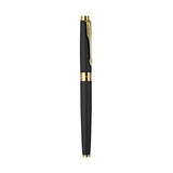 PARKER,  Gift Set - Rollerball Pen + Wallet | ASTER | Matte Black | Gold Trim.