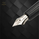 PARKER, Fountain Pen - BETA Premium | Gold Finish Cap | Chrome Trim | Fine.