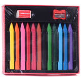 FABER CASTELL, Plastic Crayons - GRIP | ERASABLE | Set of 12.