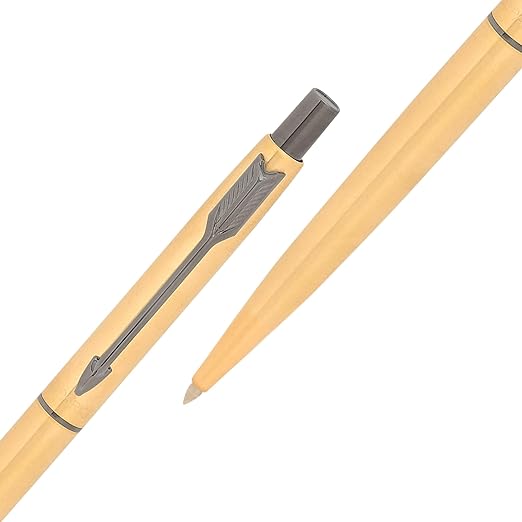 PARKER, Ballpoint Pen - CLASSIC | Gold | Gun Metal Trim | Fine.