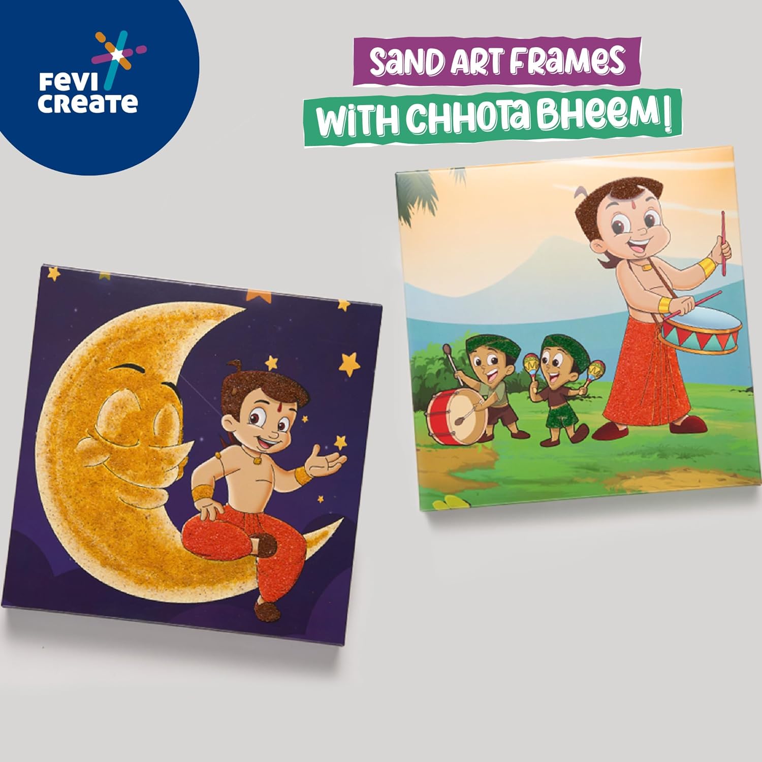 PIDILITE, Art Kit - FEVICREATE | Chhota Bheem Series | SAND ART FRAMES.