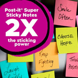 3M, Sticky Notes - POST IT | Super Sticky | 450 Sheets | Set of 5.