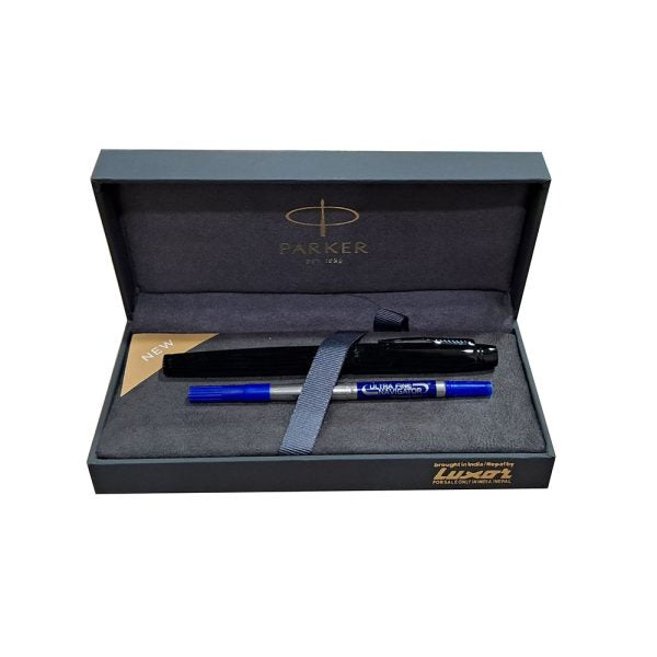 PARKER, Rollerball Pen - ODYSSEY | Matte Black | Black Metal Trim.