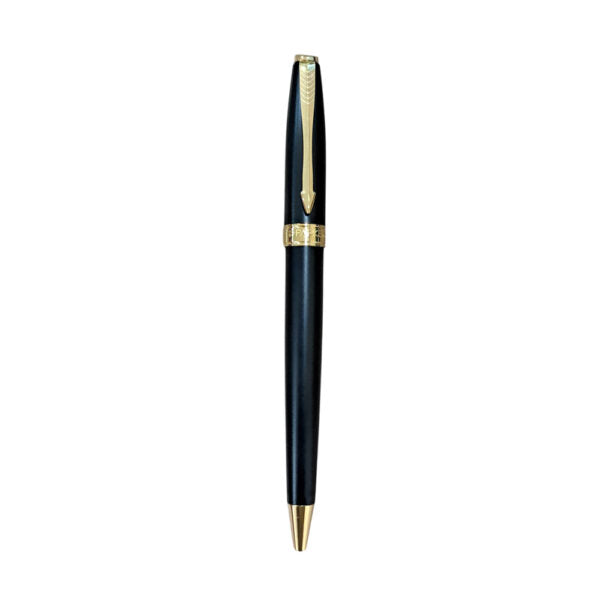 PARKER,  Gift Set - Ballpoint Pen + Notebook | Fusion Matte Black | Gold Trim.