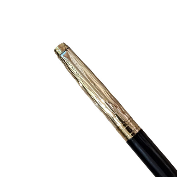 PARKER, Ballpoint Pen - ASTER | Black & Gold Essential | Gold Trim.