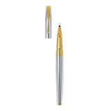 PARKER,  Gift Set - Rollerball Pen + Notebook | ASTER | Shiny Chrome | Gold Trim.