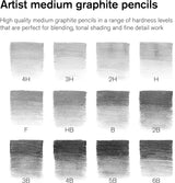 WINSOR & NEWTON, Pencil - Medium Graphite | Set of 12.