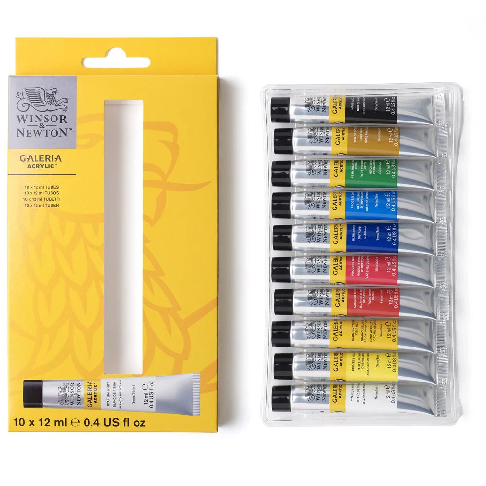 WINSOR & NEWTON, Acrylic Colour - GALERIA | Set of 10 | 12 ml.