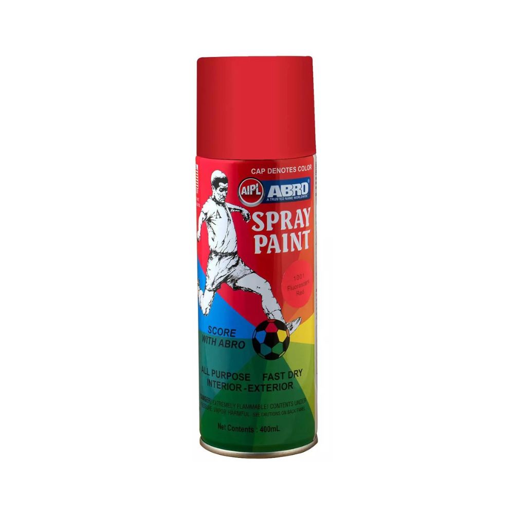 ABRO, Spray Paint - 1001 Fluorescent Red | 400 ml.