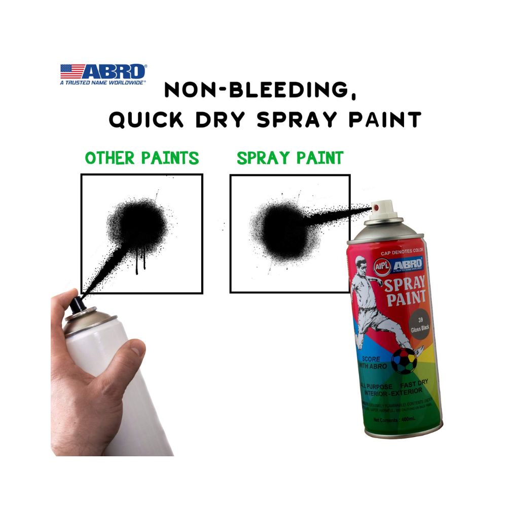 ABRO, Spray Paint - 39 Gloss Black | 400 ml.