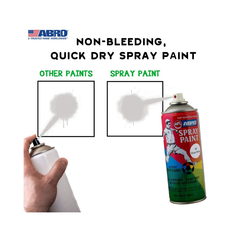 ABRO, Spray Paint - 40 Gloss White | 400 ml.