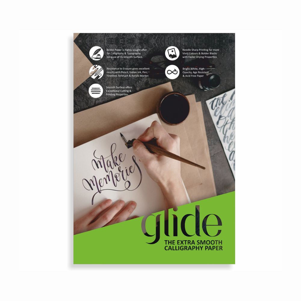 ANUPAM, Calligraphy Paper Pad - Glide | A4 | 20 Sheets | 200 gsm.