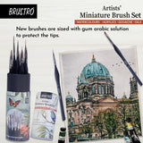 BRUSTRO, Paint Brush - ARTISTS | Miniature | Set of 12.