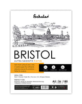 SCHOLAR, Paper Sheets - Bristol | 36 Sheets | 180 gsm.