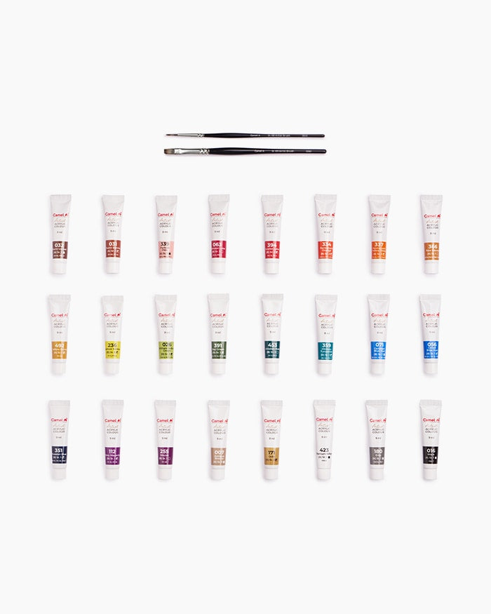 CAMEL, Acrylic Colours - ARTIST | Set of 24 | 9 ml.