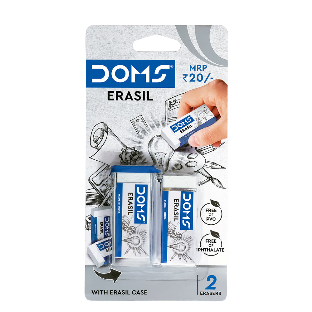 DOMS, Erasers - ERASIL LONG | Set of 2.