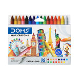 DOMS, Wax Crayons - EXTRA LONG | Set of 16.