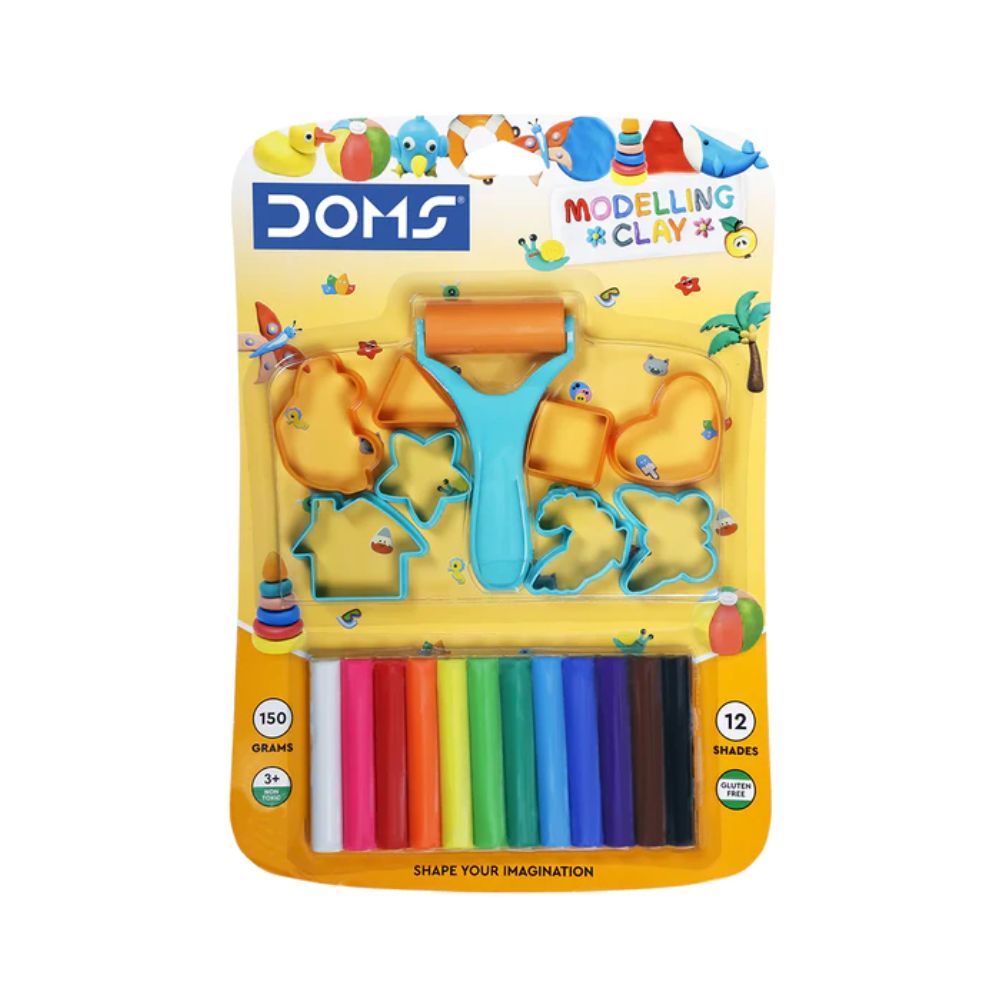 DOMS, Modelling Clay | 150 gm | Set of 12.