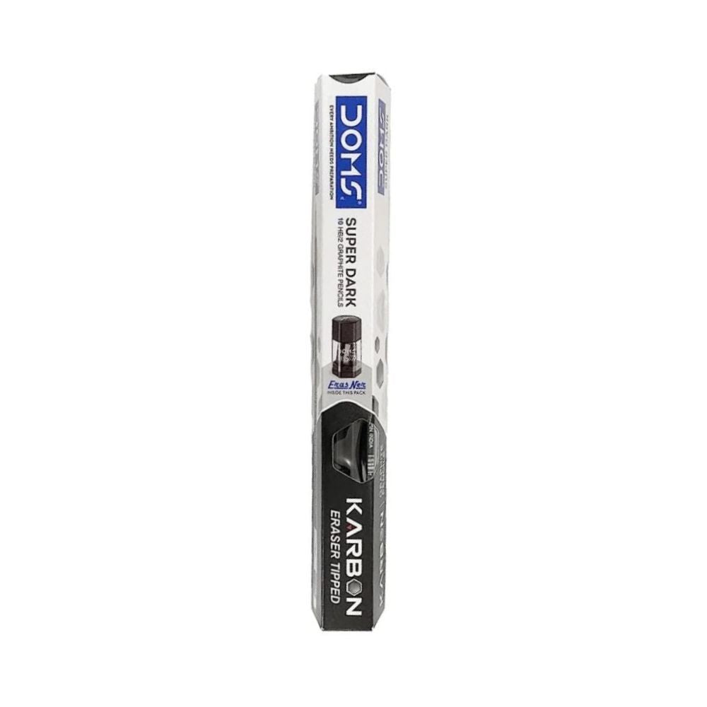 DOMS, Pencil - Karbon Eraser Tipped | HB2 | Set of 10.
