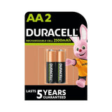 DURACELL, Alkaline Battery - Rechargeable AA 2 | Set of 2.