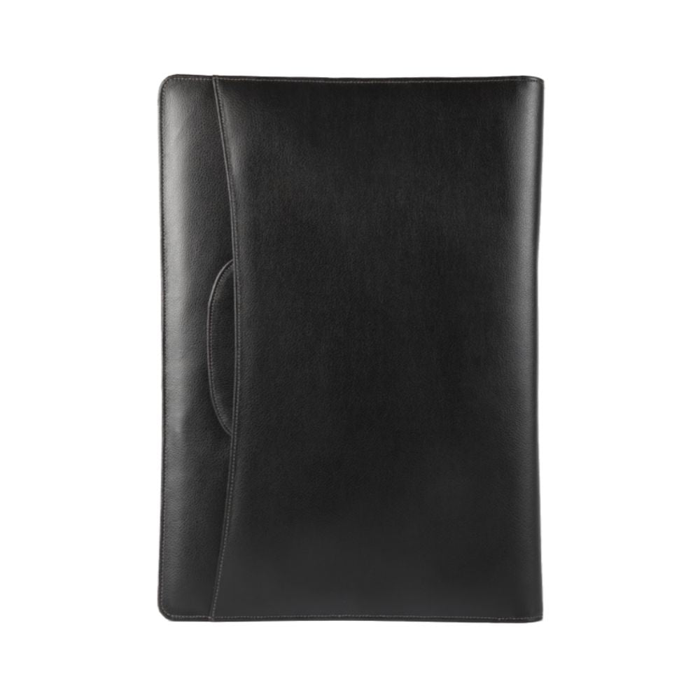 ELAN, Foam Zip Around Folder with Handle | BLACK | A4.