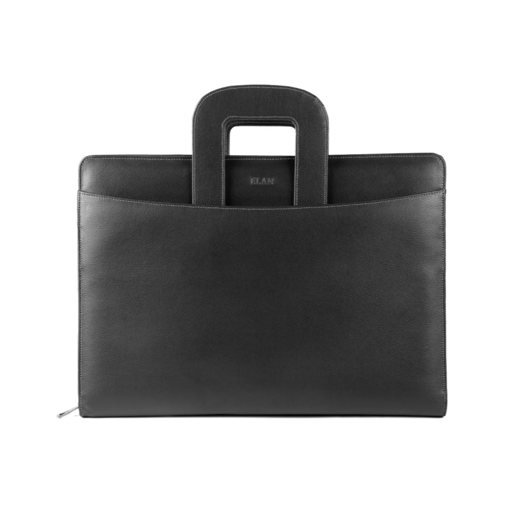 ELAN, Zip Around Folder With Handle | BLACK | A4.