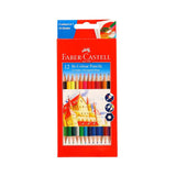 FABER CASTELL, Bi-Colour Pencil | 2 Colours in 1 | Set of 12.