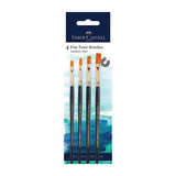 FABER CASTELL, Paint Brush - SYNTHETIC FLAT | Set of 4.