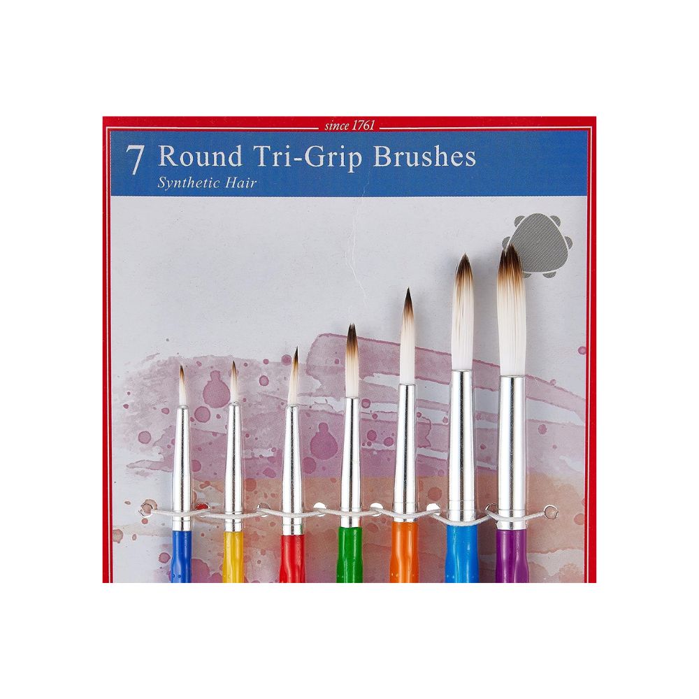 FABER CASTELL, Paint Brush - TRI GRIP ROUND | Set of 7.