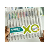 HAUSER, Gel Pen - XO | COLOURS | Pack of 12.