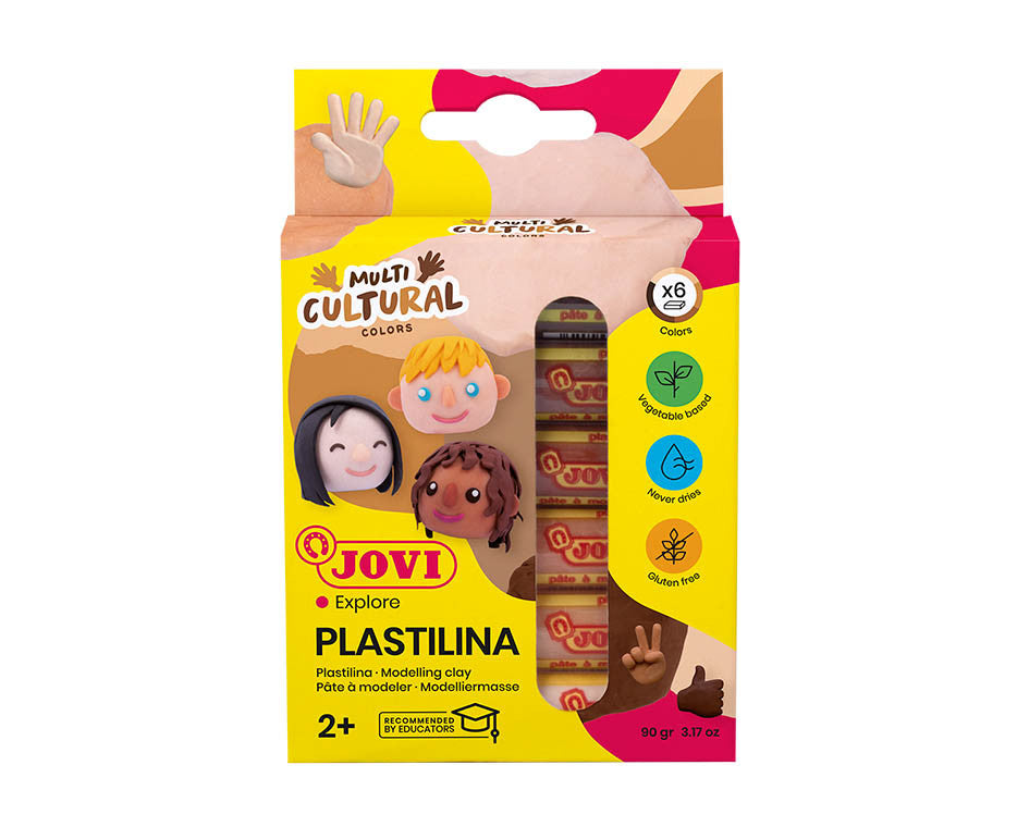 JOVI, Modelling Clay - PLASTILINA | MULTICULTURAL | Set of 6 | 15 g.