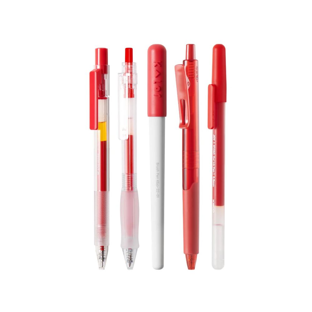 KACO, Gel Pen - RED | Set of 5.