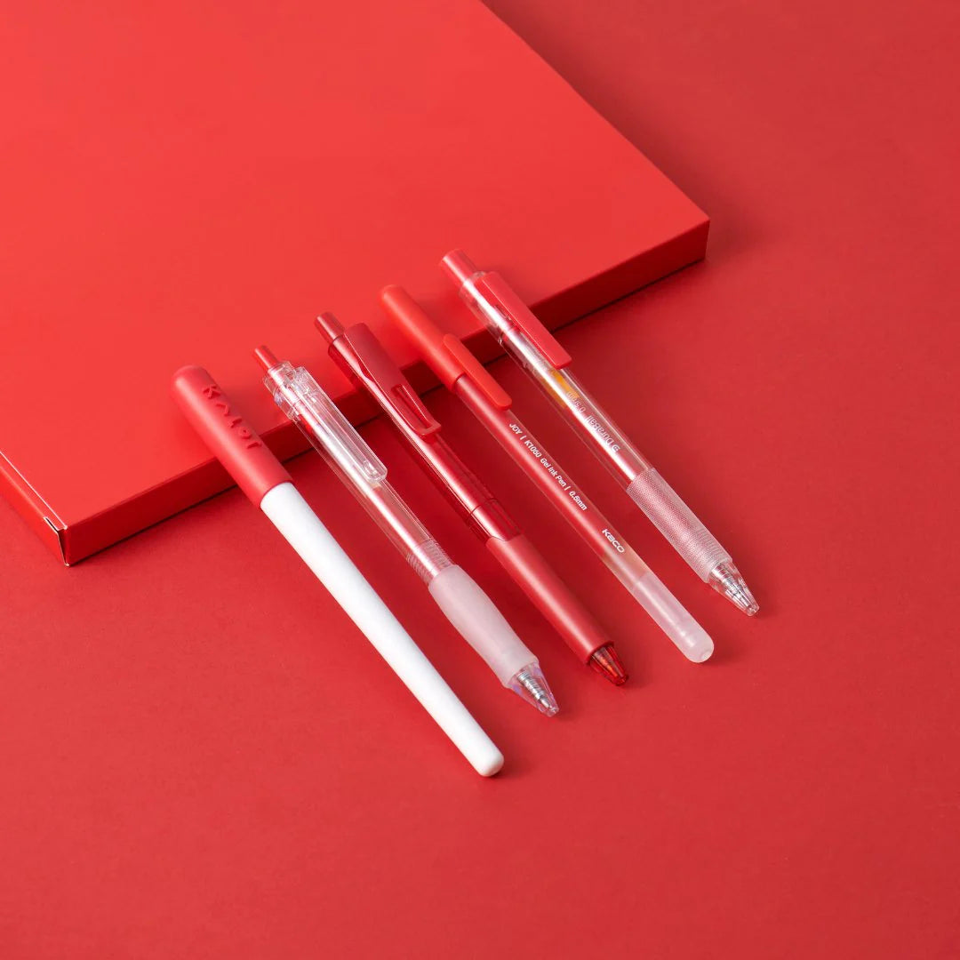 KACO, Gel Pen - RED | Set of 5.