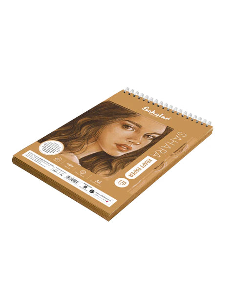 SCHOLAR, Sketch Book - Sahara Kraft Paper | 40 Sheets | 170 gsm.