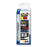 STAEDTLER, Chalk Marker - LUMOCOLOR | Set of 4 | ~ 2.4 mm.