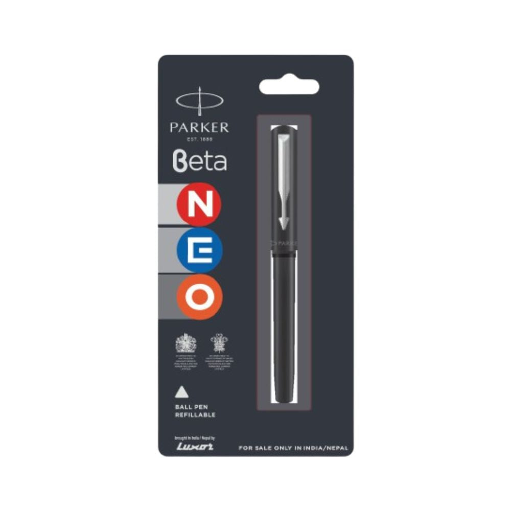 PARKER, Ballpoint Pen - BETA NEO | Chrome Trim | Fine.