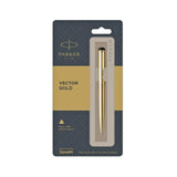 PARKER, Ballpoint Pen - VECTOR Gold | Gold Trim | Fine.