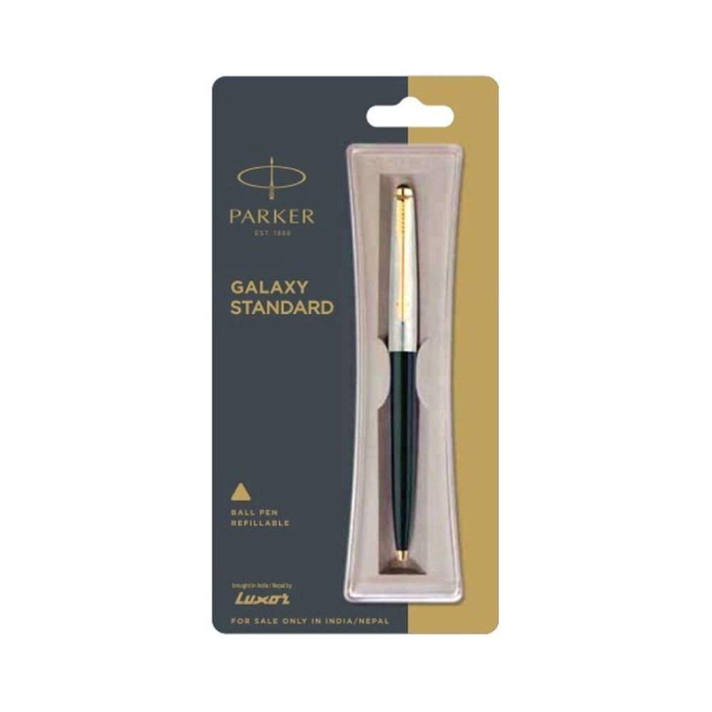 PARKER, Ballpoint Pen - GALAXY Standard | GOLD Trim | Fine.