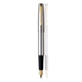 PARKER, Fountain Pen - FRONTIER Stainless Steel | Gold Trim | Fine.